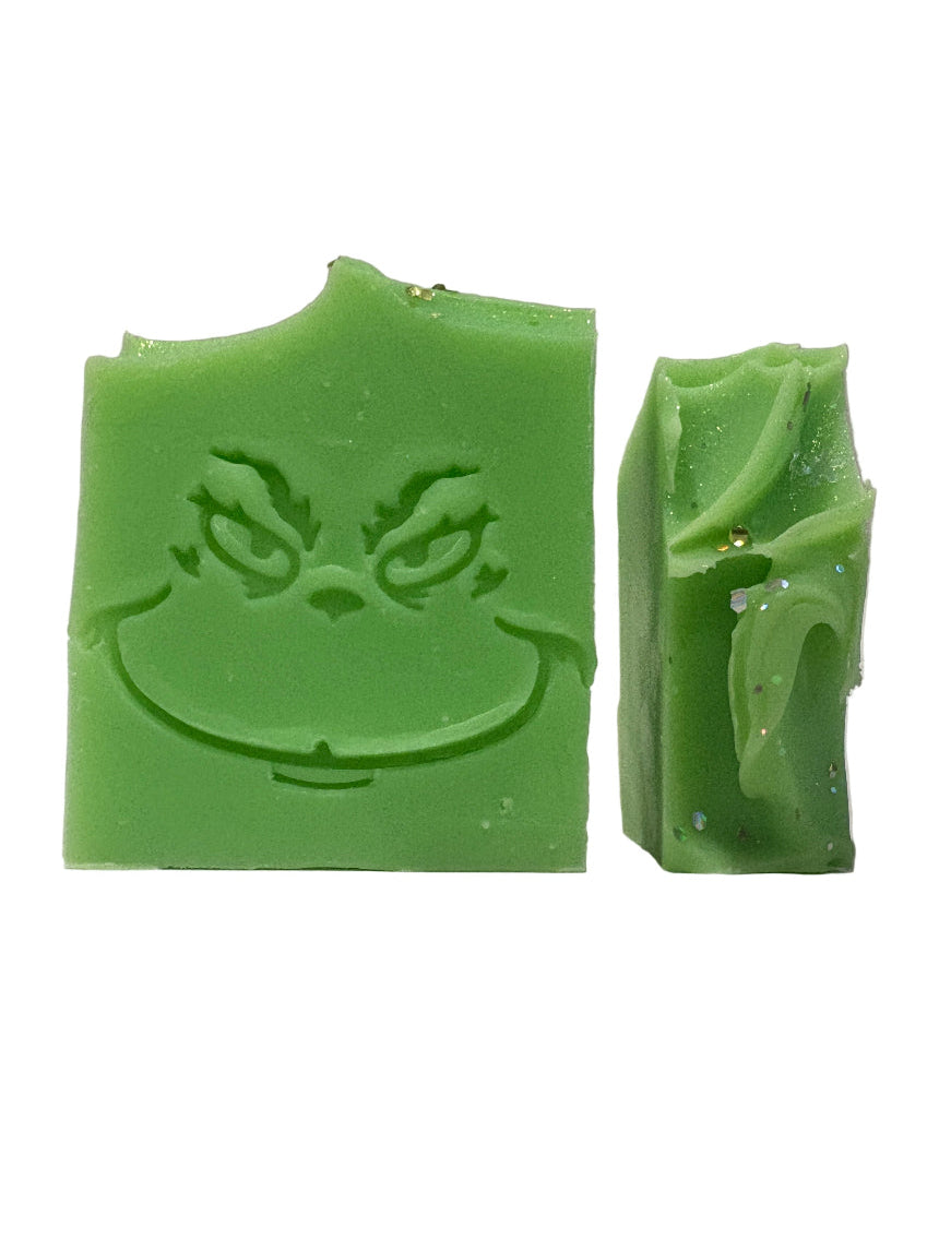 green christmas bar soap
